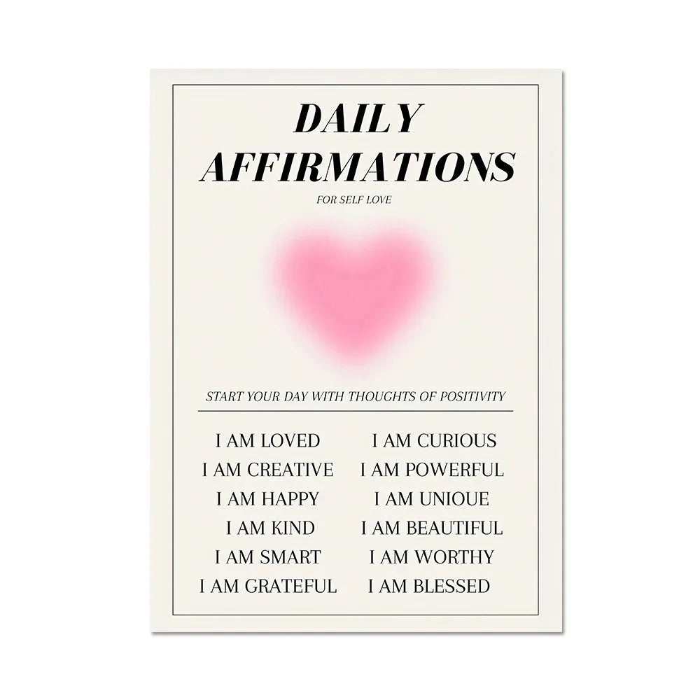 Pink Manifestation Gallery Set – 3-Piece Wall Art for Daily Affirmation & Intuition