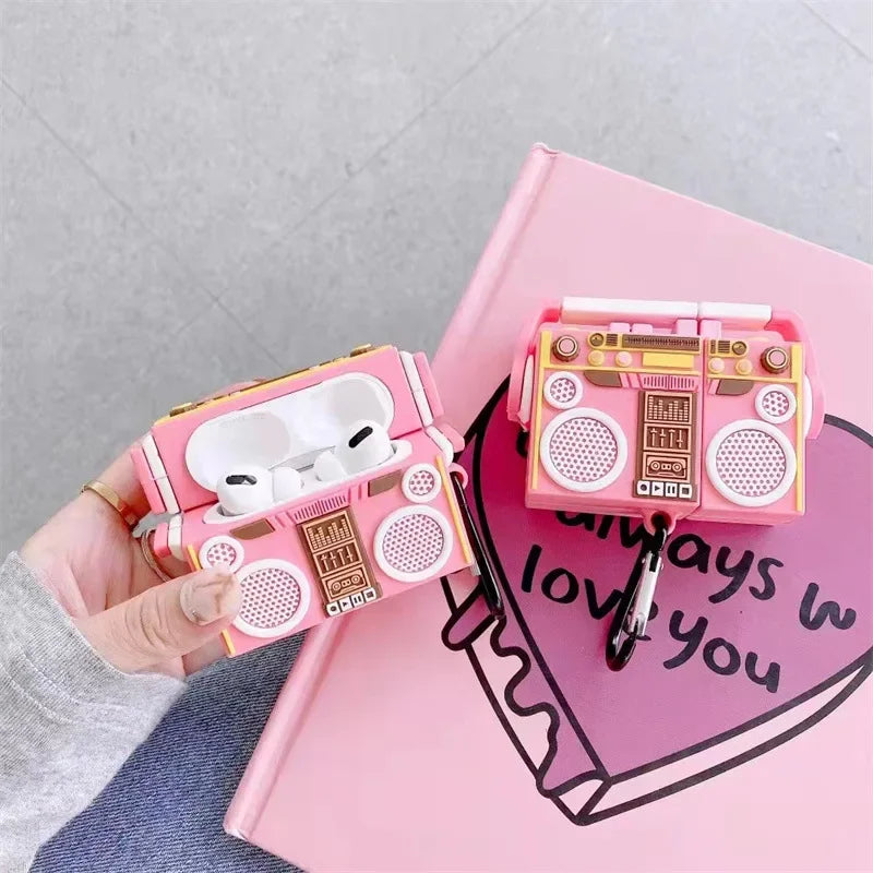 Pink Retro Radio AirPods Case 📻💖