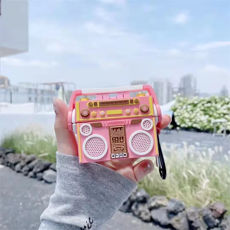 Pink Retro Radio AirPods Case 📻💖