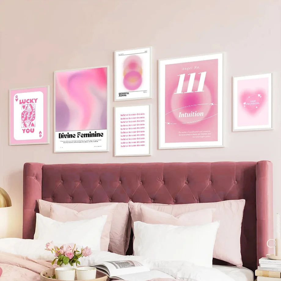 Pink Wall Art – Soft Energy | Unframed Minimalist Poster for Aesthetic Spaces