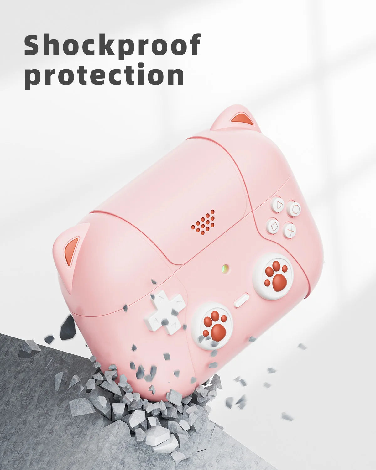 Purrfect Pink Gamer AirPods Case 🎮🐾