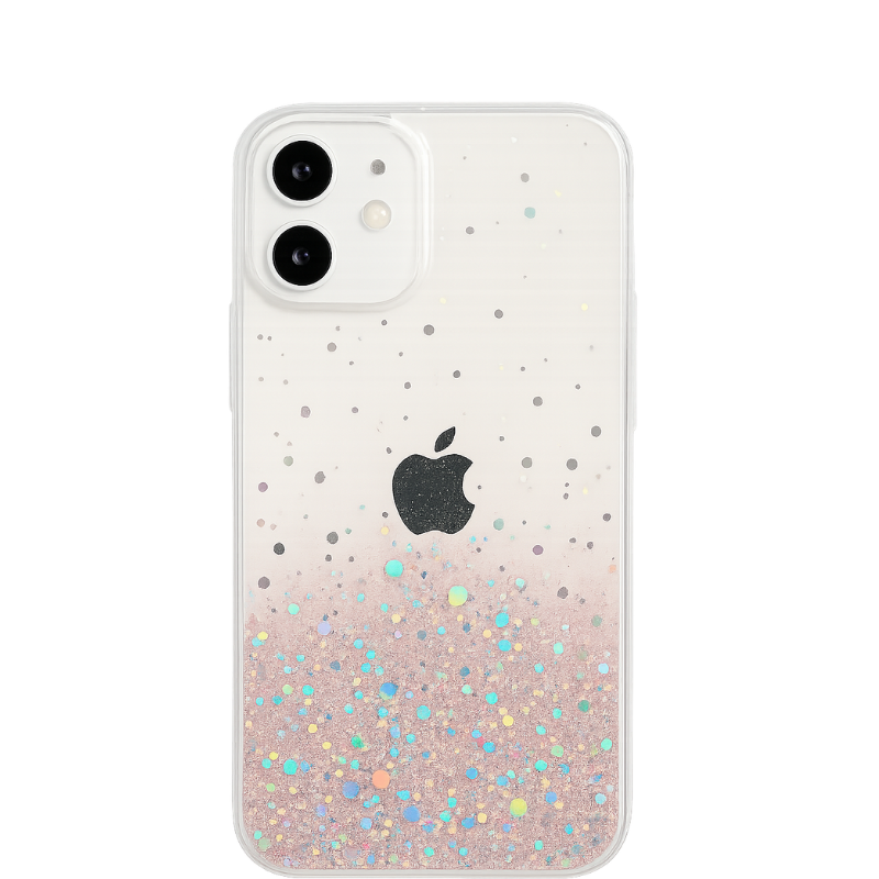 Pink Stardust Glitterfall iPhone Case